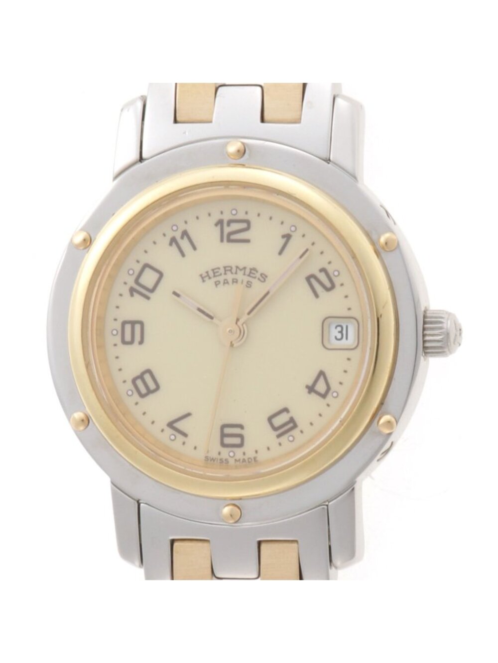Hermes Clipper Watch Ivory Quartz